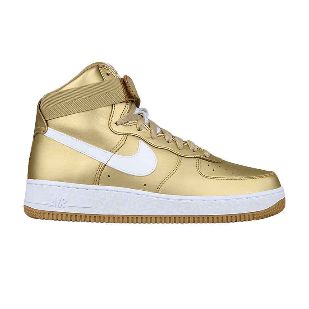 ナイキ ハイ ゴールド 白色 ホワイト エアフォース 'METALLIC GOLD' スニーカー メンズ NIKE NIKELAB AIR FORCE 1 HIGH / METALLIC GOLD WHITE