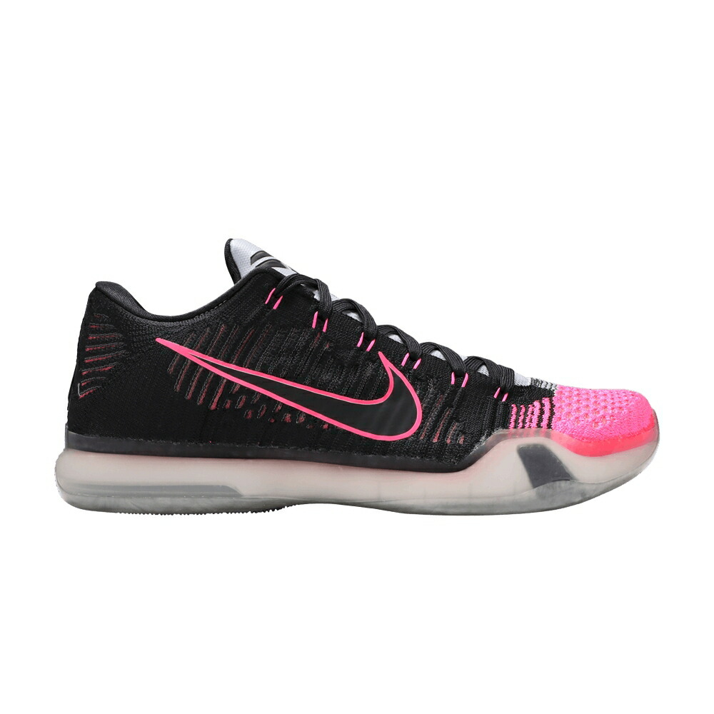 ナイキ コービー エリート 黒色 ブラック 灰色 グレー ピンク MAMBACURIAL スニーカー メンズ NIKE KOBE 10 ELITE / BLACK BLACK WOLF GREY PINK FLASH