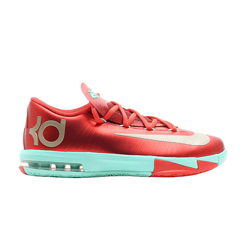 ナイキ 'CHRISTMAS' ジュニア キッズ NIKE KD 6 GS / LT CRMSN MTLC GLD GRN GRN GLW ベビー マタニティ スニーカー｜スニケス