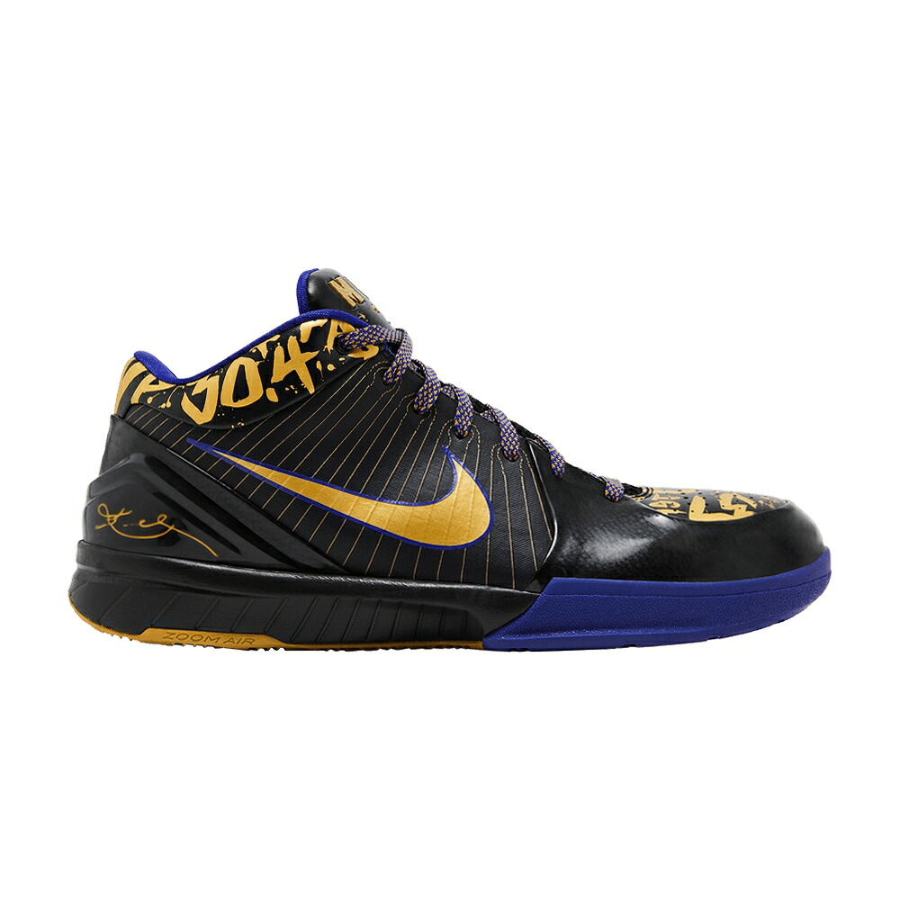 ナイキ ズーム コービー 黒色 ブラック ゴールド コンコルド コンコード 'FINALS' スニーカー メンズ NIKE ZOOM KOBE 4 POP / BLACK METALLIC GOLD CONCORD