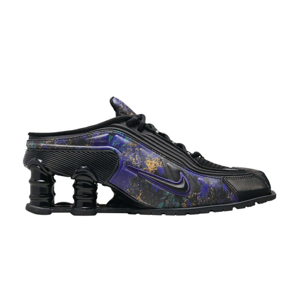 ナイキ ローズ ショックス 黒色 ブラック 銀色 シルバー EGGPLANT スニーカー レディース NIKE MARTINE ROSE X WMNS SHOX MULE MR4 / BLACK EGGPLANT METALLIC SILVER