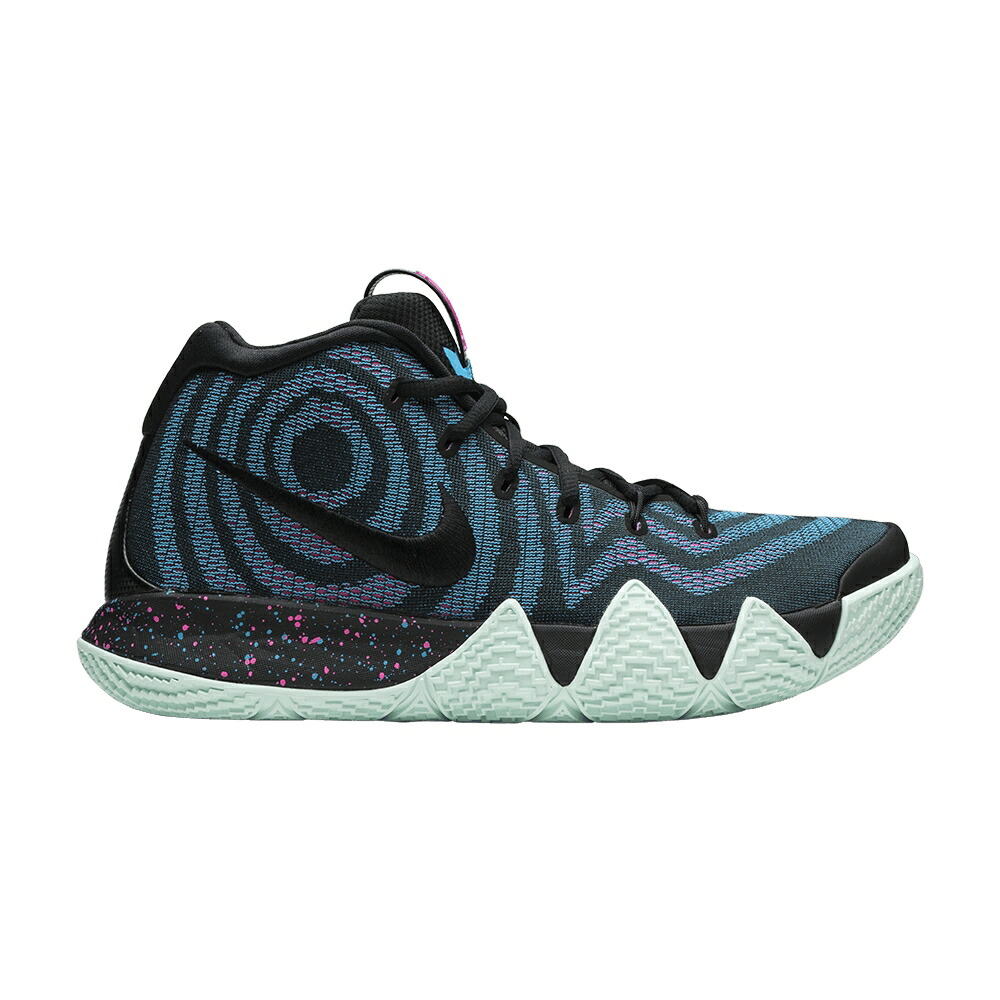ナイキ カイリー 黒色 ブラック レーザー '80S' スニーカー メンズ NIKE KYRIE 4 / BLACK BLACK LASER FUCHSIA