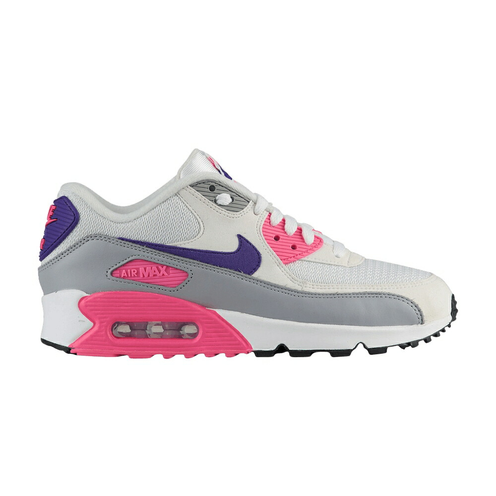 ナイキ マックス 白色 ホワイト コート 紫 パープル 灰色 グレー エアマックス LASER PINK スニーカー レディース NIKE WMNS AIR MAX 90 / WHITE COURT PURPLE WOLF GREY