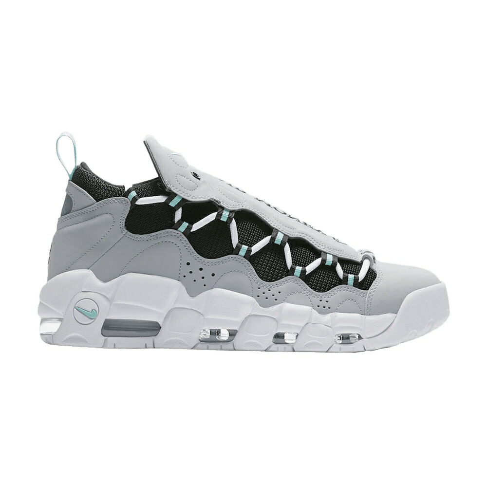 ナイキ 灰色 グレー 黒色 ブラック 緑 グリーン エアモアマネー ISLAND GREEN スニーカー メンズ NIKE AIR MORE MONEY / WOLF GREY BLACK ISLAND GREEN