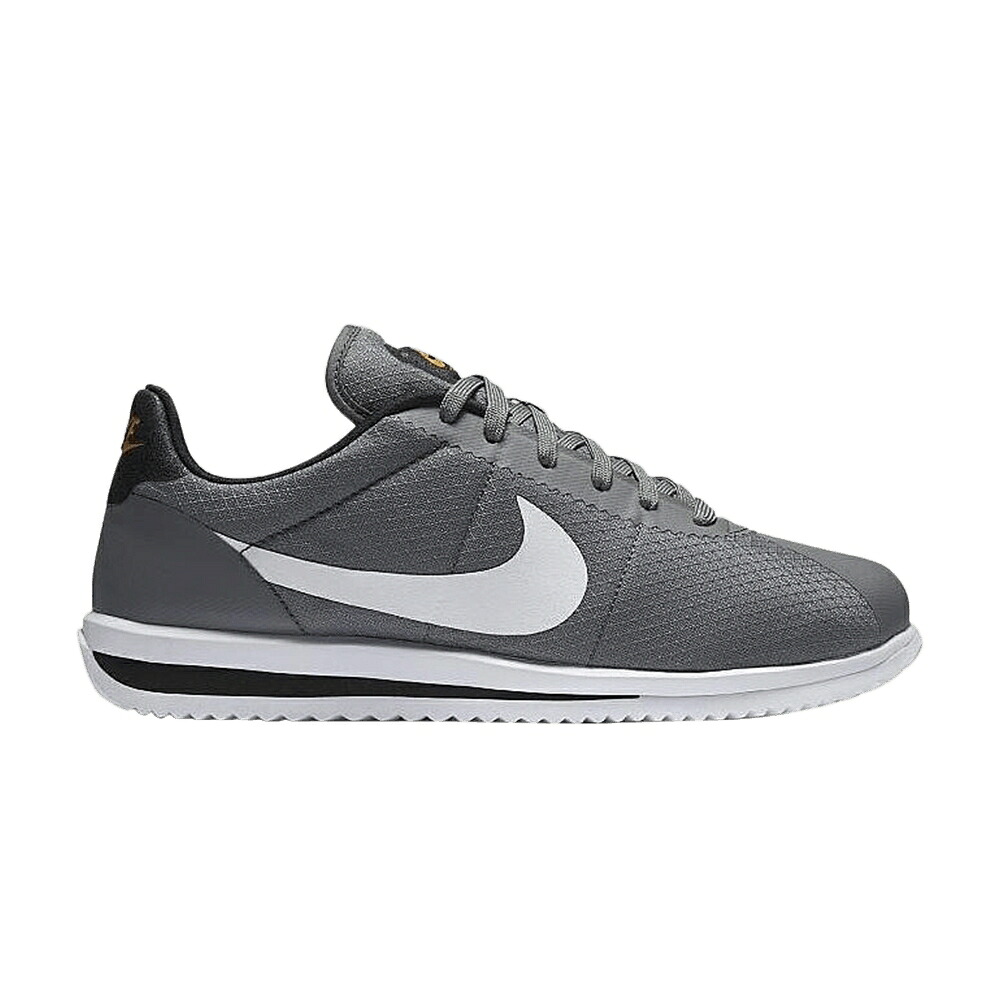 ナイキ コルテッツ ウルトラ 灰色 グレー 白色 ホワイト 黒色 ブラック ゴールド スニーカー メンズ NIKE CORTEZ ULTRA / TUMBLED GREY WHITE BLACK GOLD｜スニケス