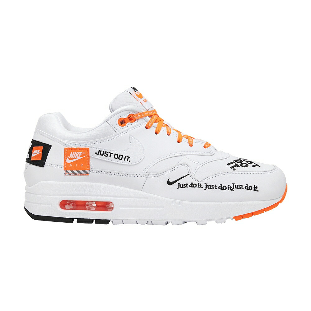 ナイキ マックス 白色 ホワイト 黒色 ブラック 橙 オレンジ エアマックス JUST IT スニーカー レディース NIKE WMNS AIR MAX 1 LX DO / WHITE BLACK TOTAL ORANGE
