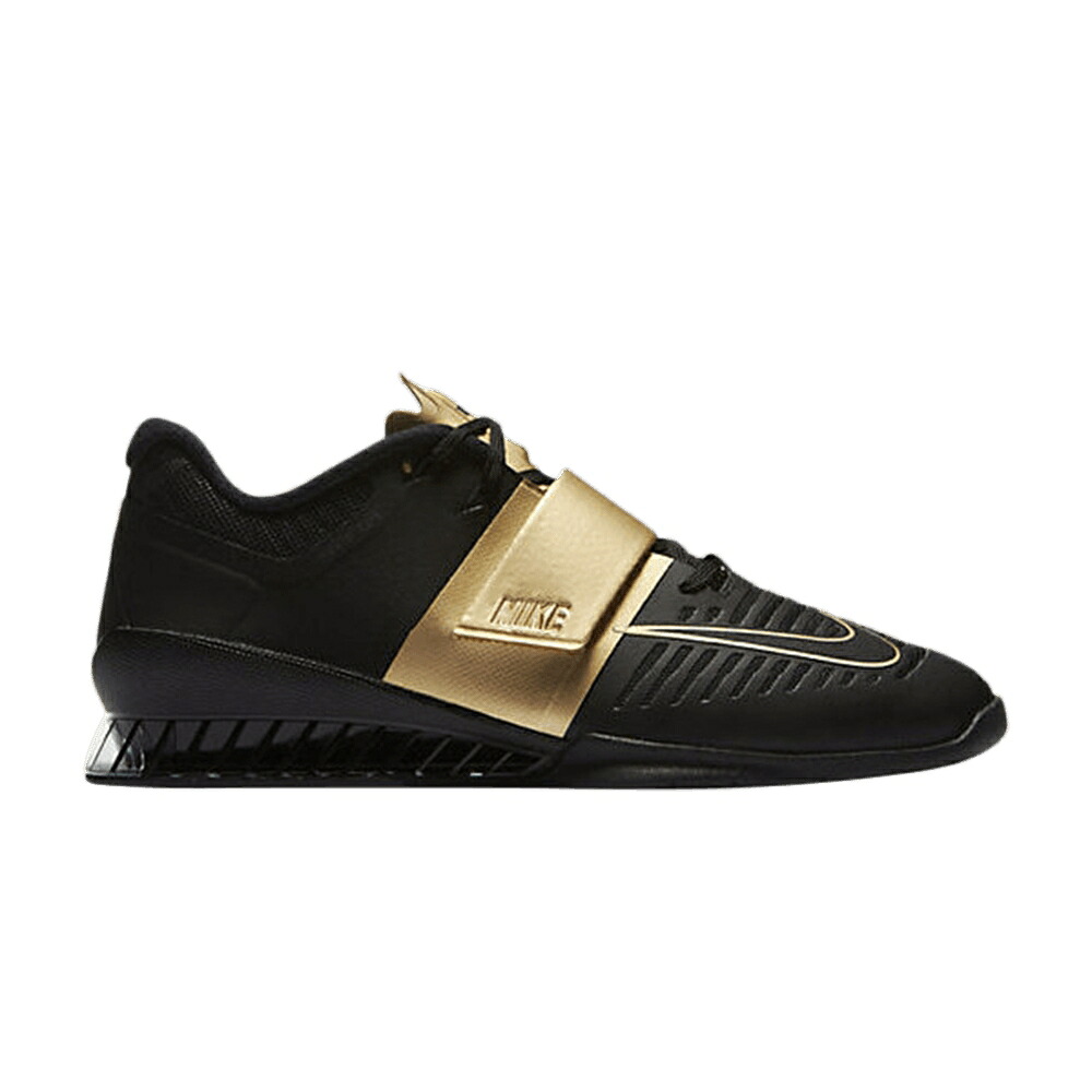 ナイキ 黒色 ブラック ゴールド スニーカー メンズ NIKE ROMALEOS 3X / BLACK METALLIC GOLD BLACK|スニケス