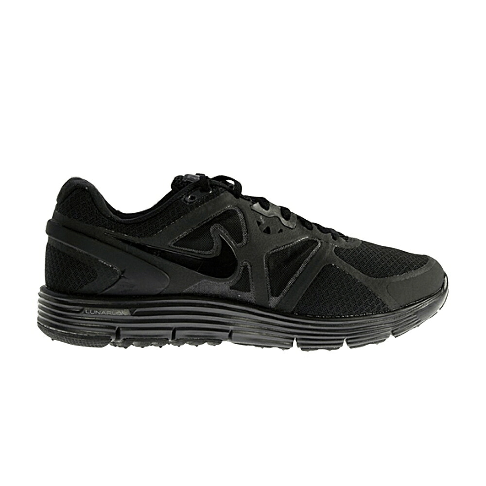 ナイキ 黒色 ブラック LUNARGLIDE+ スニーカー メンズ NIKE 3 / BLACK BLACK BLACK VOLT