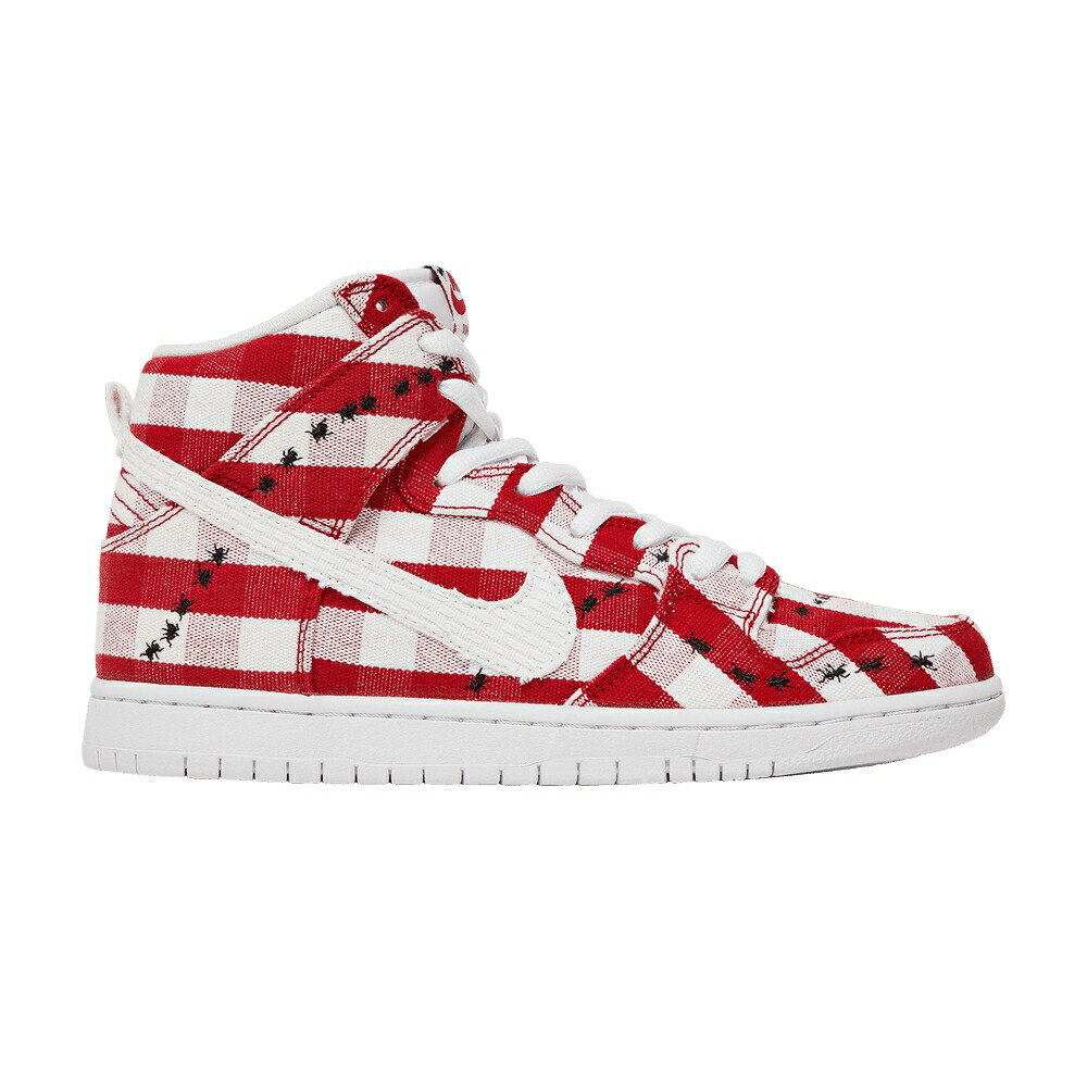 ナイキ ダンク ハイ プロ エスビー 赤 レッド 白色 ホワイト ダンクハイ PICNIC スニーカー メンズ NIKE DUNK HIGH PRO SB / UNIVERSITY RED WHITE WHITE