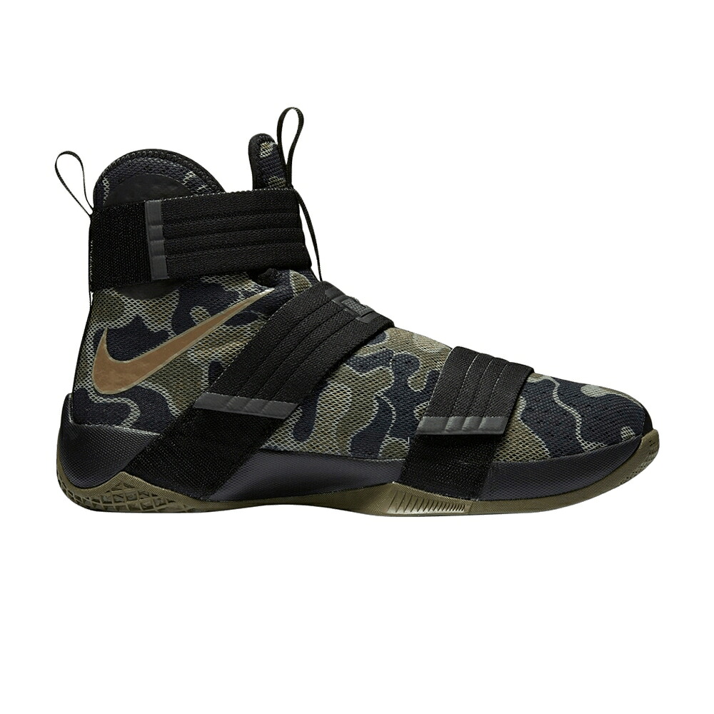 ナイキ ズーム レブロン ソルジャー 黒色 ブラック オリーブ 緑 グリーン 'ARMY CAMO' スニーカー メンズ NIKE ZOOM LEBRON SOLDIER 10 / BLACK MEDIUM OLIVE GREEN GREEN|スニケス