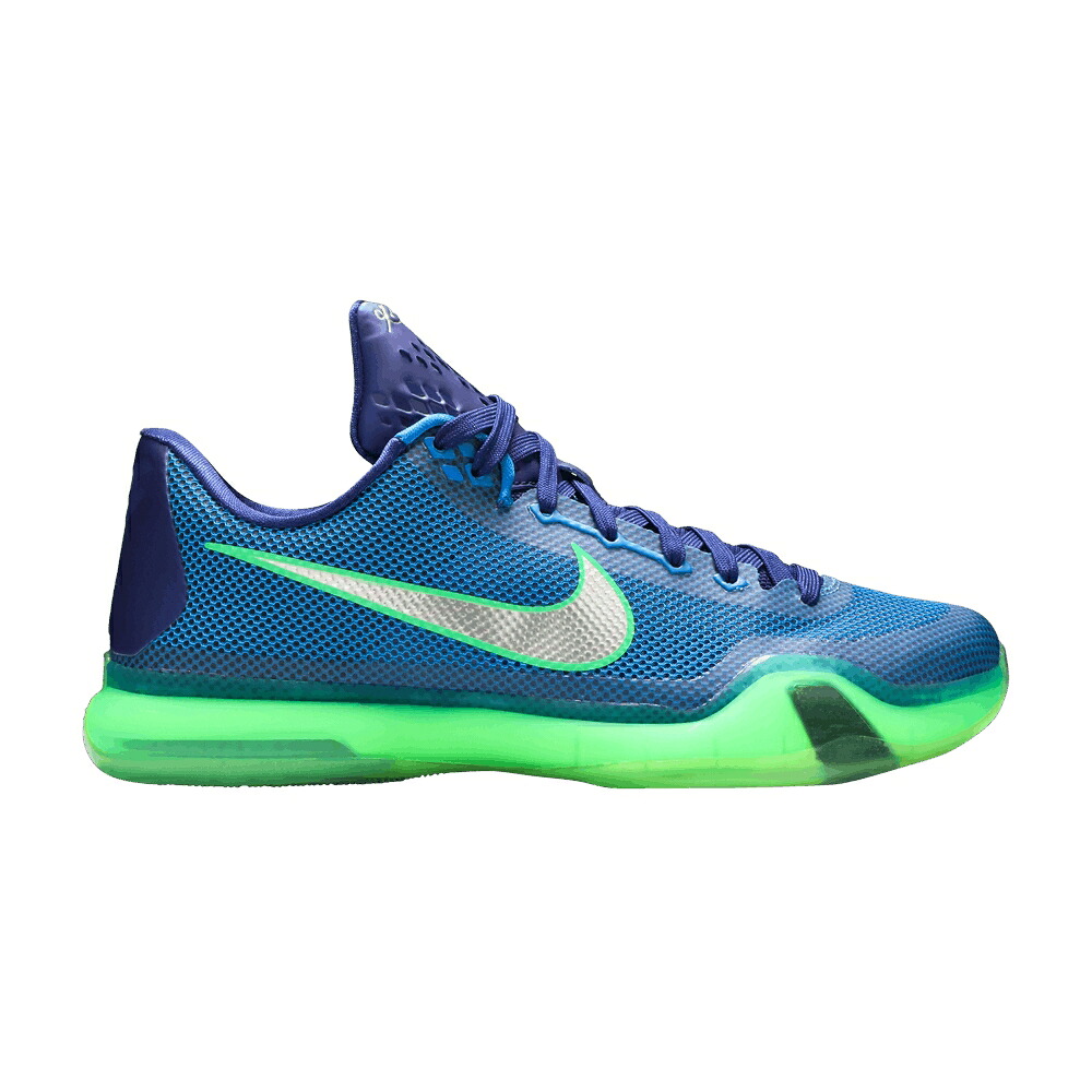 ナイキ コービー ディープ しろがね色 しろがね色 \u0027EMERALD CITY\u0027 スニーカー メンズ NIKE KOBE 10 / DEEP EMERALD METALLIC SILVER