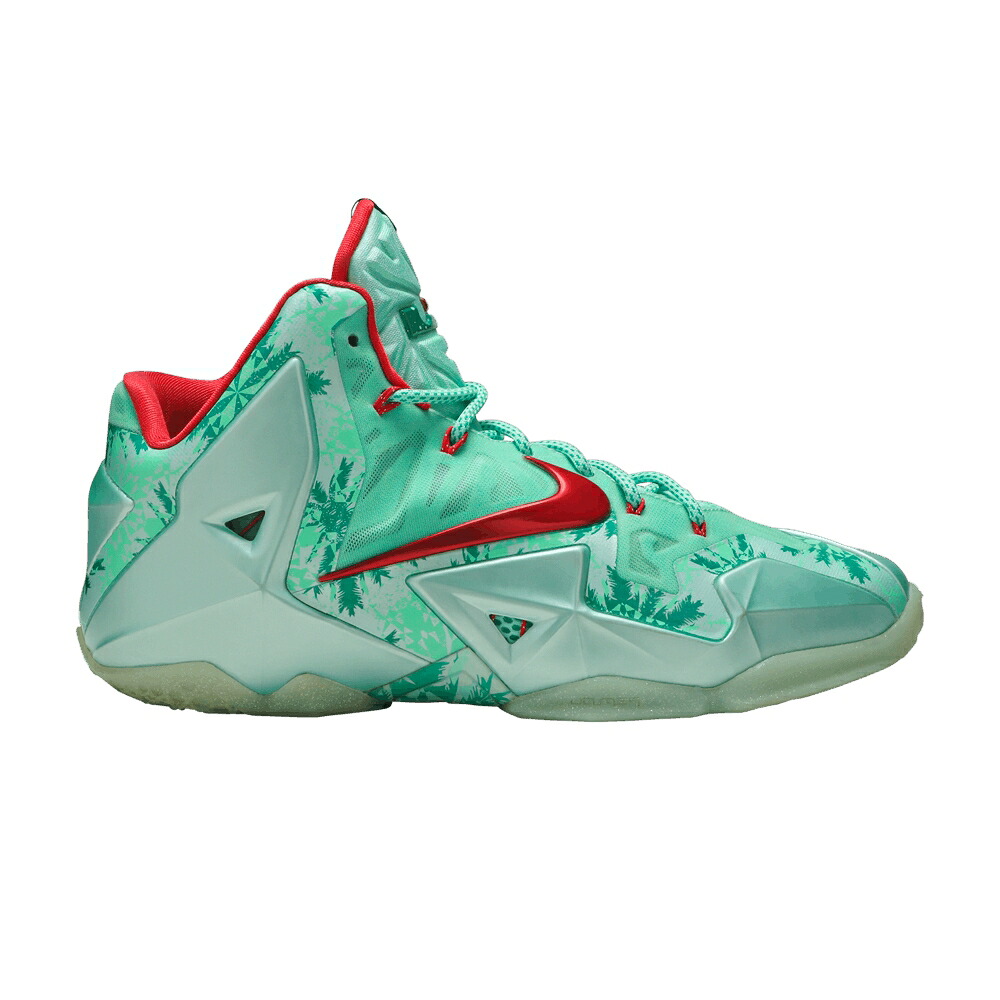 ナイキ レブロン 緑 緑であること クリムゾン \u0027CHRISTMAS\u0027 スニーカー メンズ NIKE LEBRON 11 / GREEN GLOW LIGHT CRIMSON ARCTIC