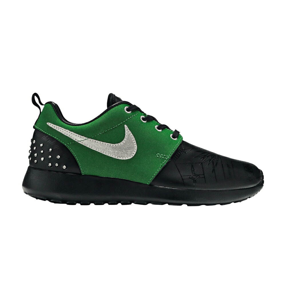 ナイキ 置き目シラン 黒いこと 黒いこと 緑 緑であること \u0027DOERNBECHER\u0027 スニーカー レディース NIKE WMNS ROSHERUN DB / BLACK FRTRSS GREEN MTLLC SLVR