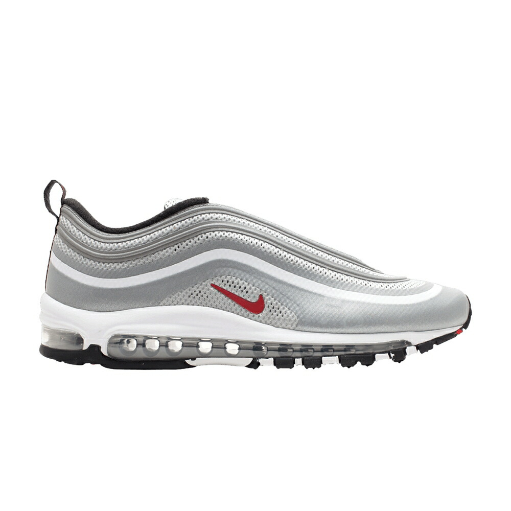 ナイキ マックス プレミアム 銀色 シルバー 赤 レッド エアマックス スニーカー メンズ NIKE AIR MAX 97 PREMIUM NRG / METALLIC SILVER VRSTY RED BLK