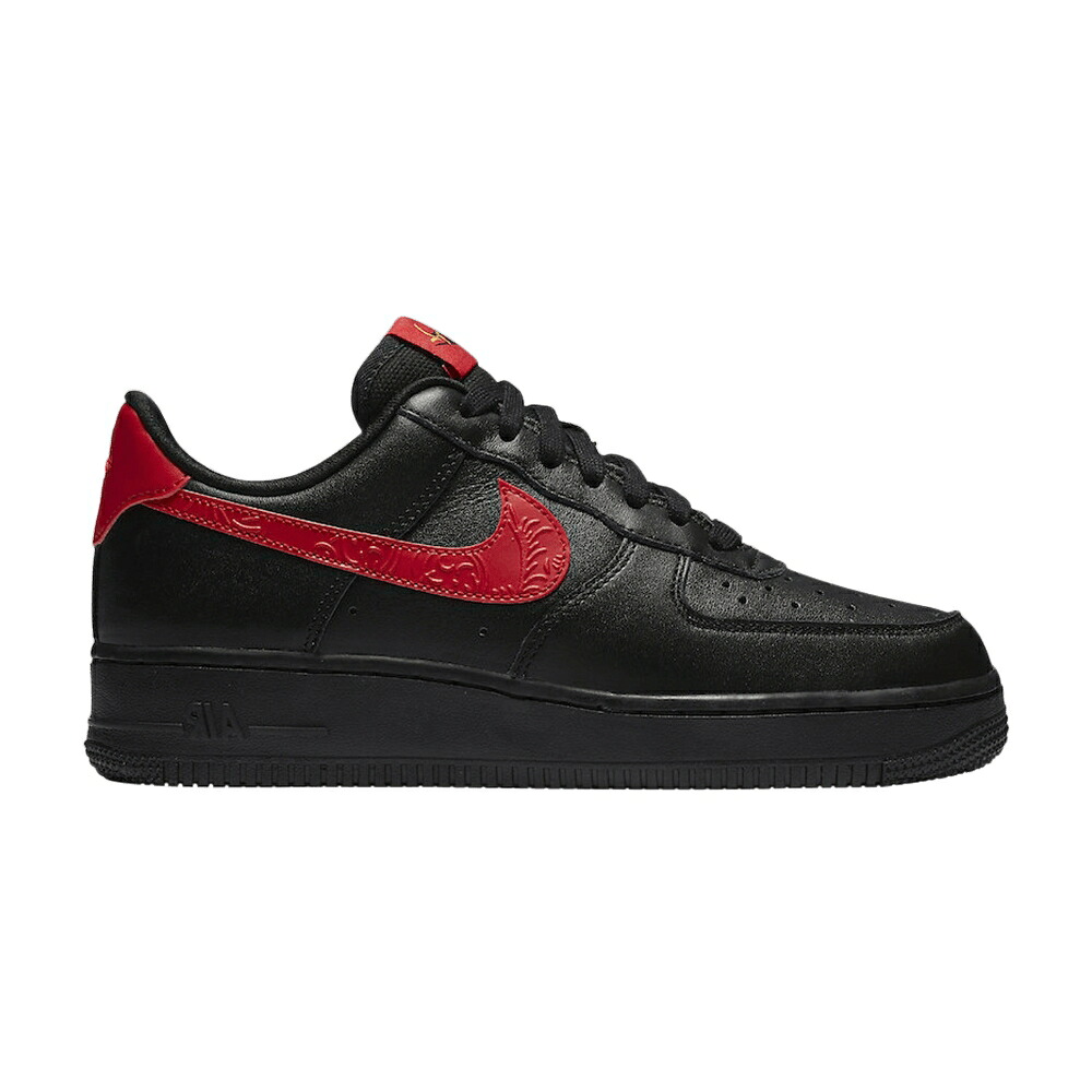 ナイキ 黒色 ブラック 赤 レッド エアフォース 'RUSSIAN FLORAL' スニーカー レディース NIKE WMNS AIR FORCE 1 07 / BLACK UNIVERSITY RED
