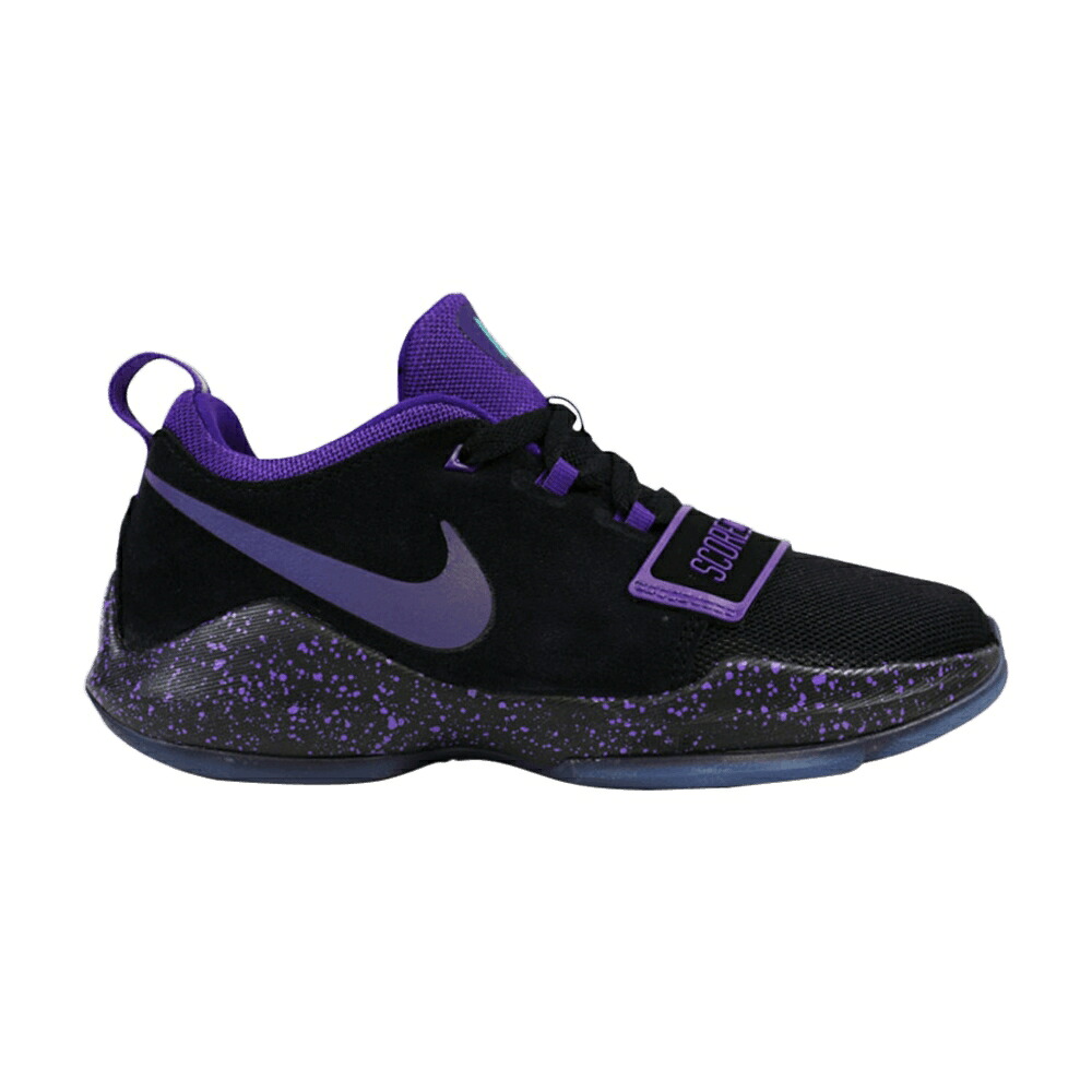 ナイキ 黒色 ブラック コート 紫 パープル ジュニア キッズ NIKE PG 1 GS / BLACK COURT PURPLE HYPER GRAPE ベビー マタニティ スニーカー|スニケス