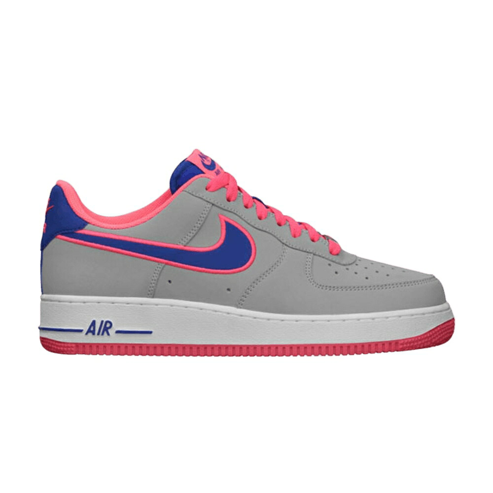 ナイキ 灰色 グレー ゲーム エアフォース ゲームロイヤル 青 ブルー スニーカー メンズ NIKE AIR FORCE 1 LOW / WOLF GREY GAME ROYAL HOT PUNCH｜スニケス