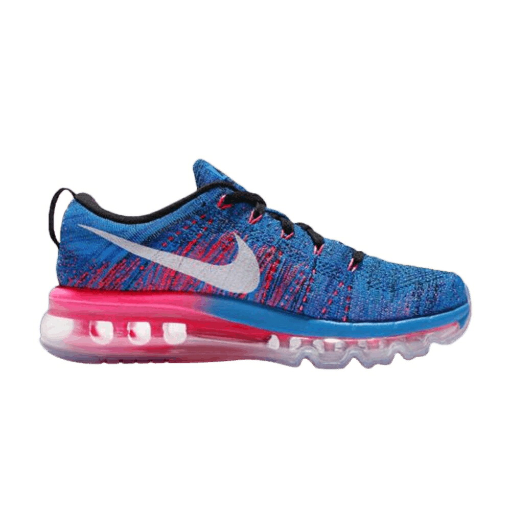 ナイキ フライニット マックス 青色 ブルー ピンク 黒色 ブラック スニーカー レディース NIKE WMNS FLYKNIT MAX / BLUE GLOW PINK BLACK PINK