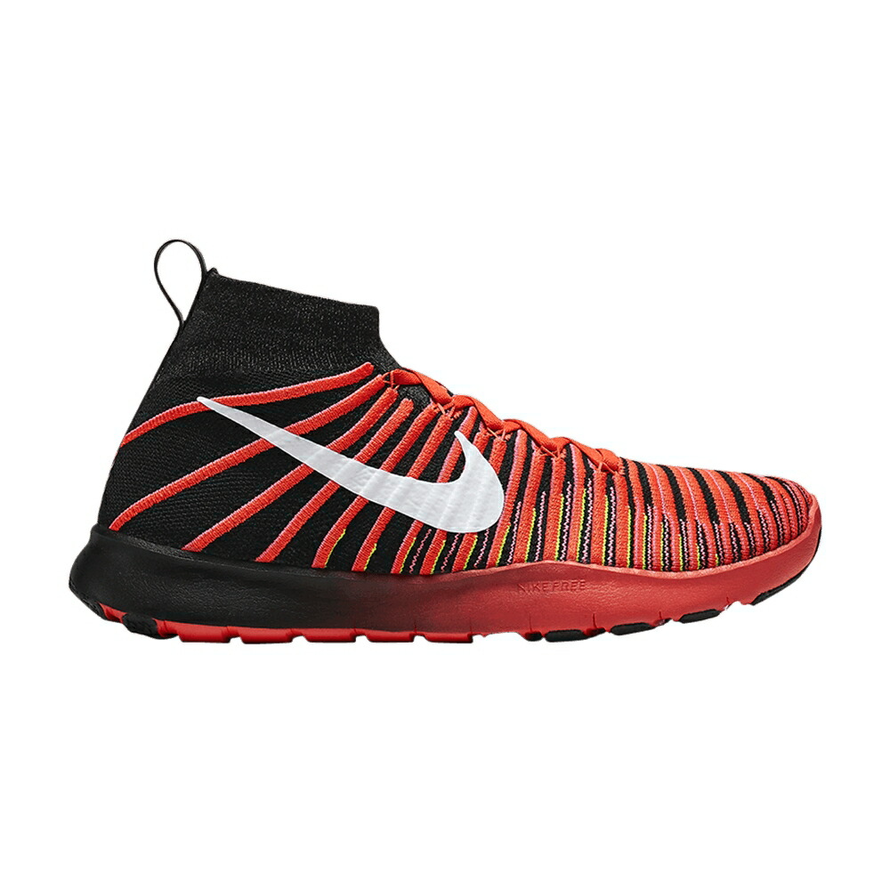 ナイキ フリー フライニット 黒色 ブラック クリムゾン スニーカー メンズ NIKE FREE TRAIN FORCE FLYKNIT / BLACK CRIMSON