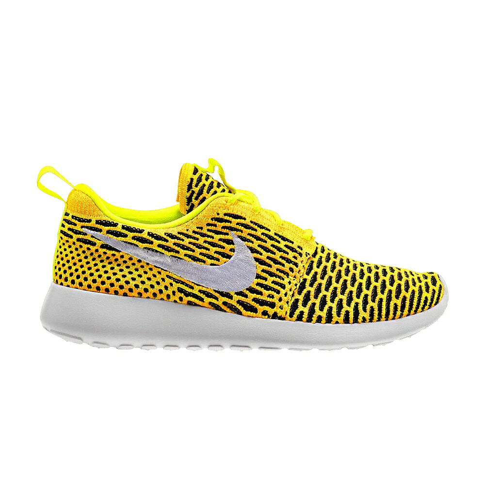 ナイキ フライニット 白色 ホワイト 橙 オレンジ 黒色 ブラック ローシワン 'VOLT' スニーカー レディース NIKE WMNS ROSHE ONE FLYKNIT / VOLT WHITE TOTAL ORANGE BLACK|スニケス