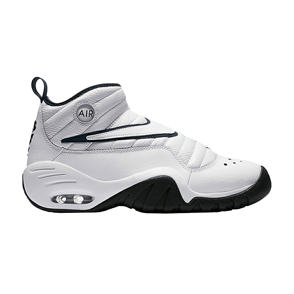 ナイキ 白色 ホワイト 紺色 ネイビー 黒色 ブラック 'WHITE NAVY' スニーカー メンズ NIKE AIR SHAKE NDESTRUKT / WHITE NAVY BLACK｜スニケス