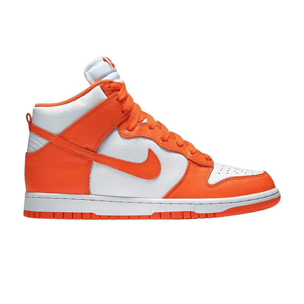 ナイキ ダンク ハイ 白色 ホワイト 橙 オレンジ ダンクハイ YRACUSE スニーカー メンズ NIKE DUNK HIGH RETRO QS / WHITE ORANGE BLAZE