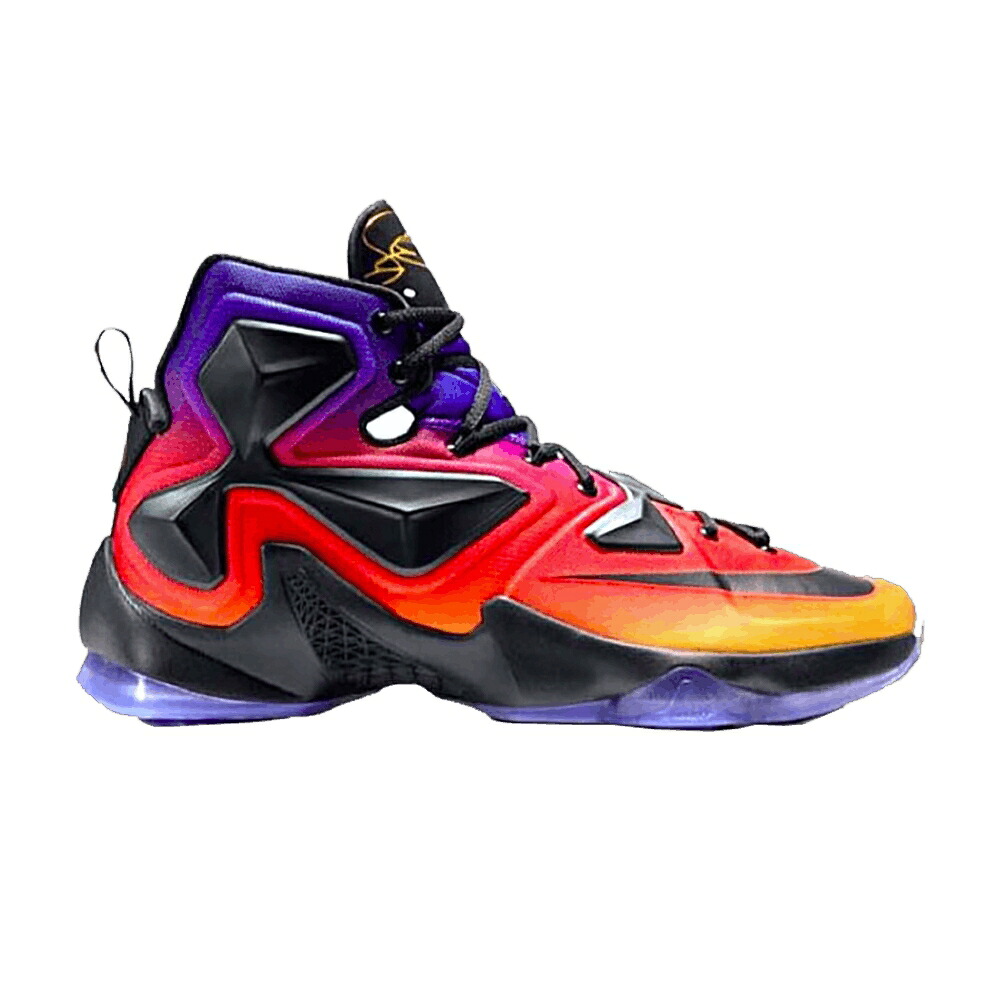 ナイキ レブロン サーティーン レーザー 橙 オレンジ コート 紫 パープル 黒色 ブラック 'DB' スニーカー メンズ NIKE LEBRON 13 / LASER ORANGE COURT PURPLE BLACK｜スニケス