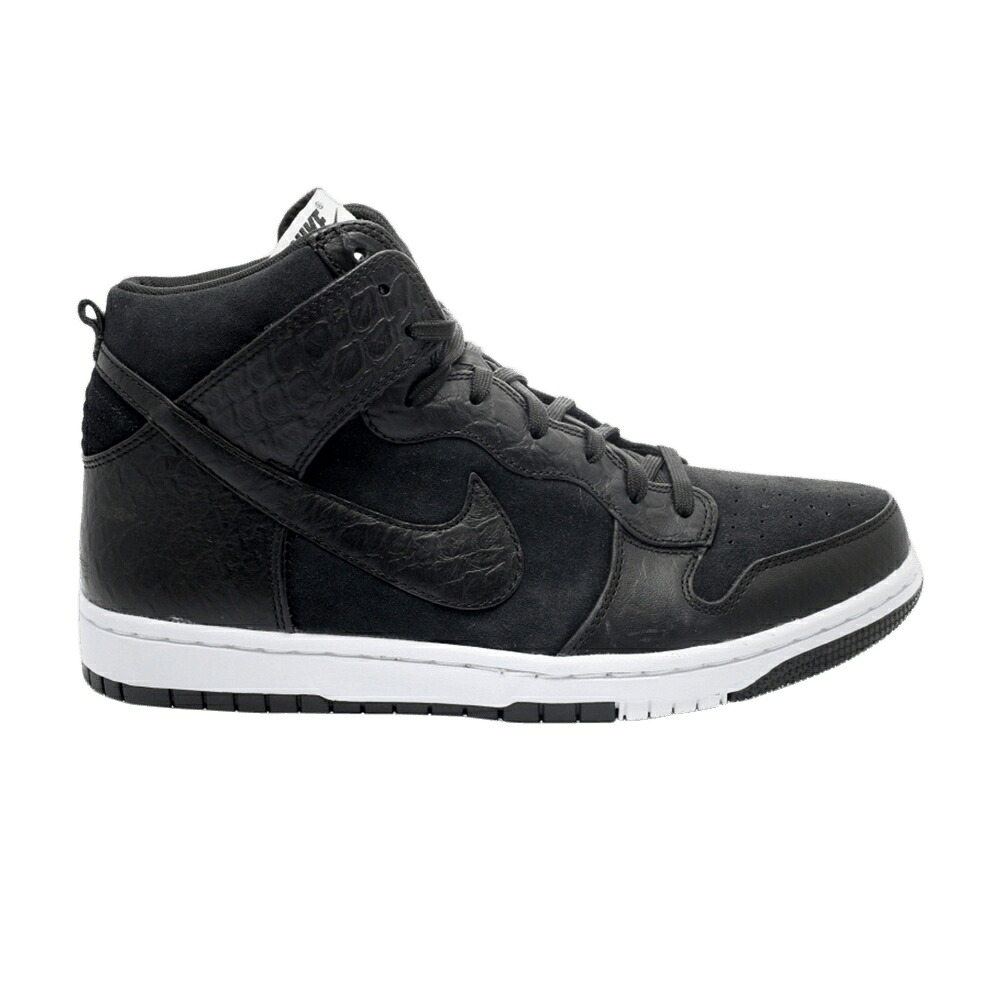 ナイキ ダンク プレミアム 黒色 ブラック 白色 ホワイト 'CROC' スニーカー メンズ NIKE DUNK CMFT PREMIUM / BLACK WHITE