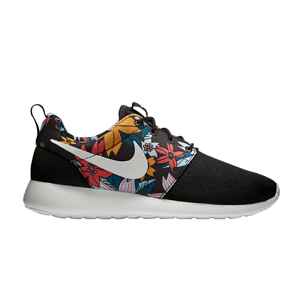 ナイキ 幽客 黒いこと 黒いこと \u0027ALOHA\u0027 スニーカー レディース NIKE WMNS ROSHE RUN PRINT / BLACK SAIL