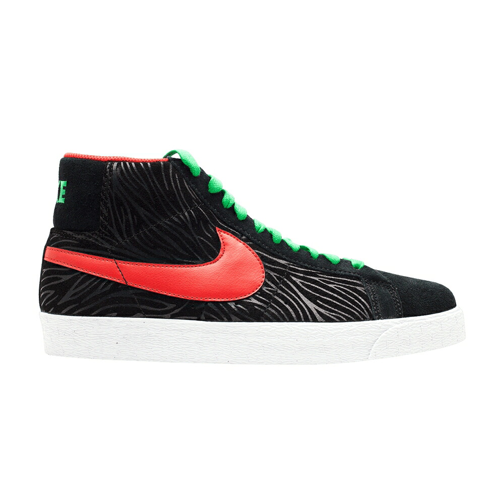 ナイキ ブレイザー エスビー 虎前日 黒いこと 黒いこと 赤 赤いこと \u0027A QUEST\u0027 スニーカー メンズ NIKE BLAZER SB TRIBE CALLED / BLACK COMET RED HYPER VERDE