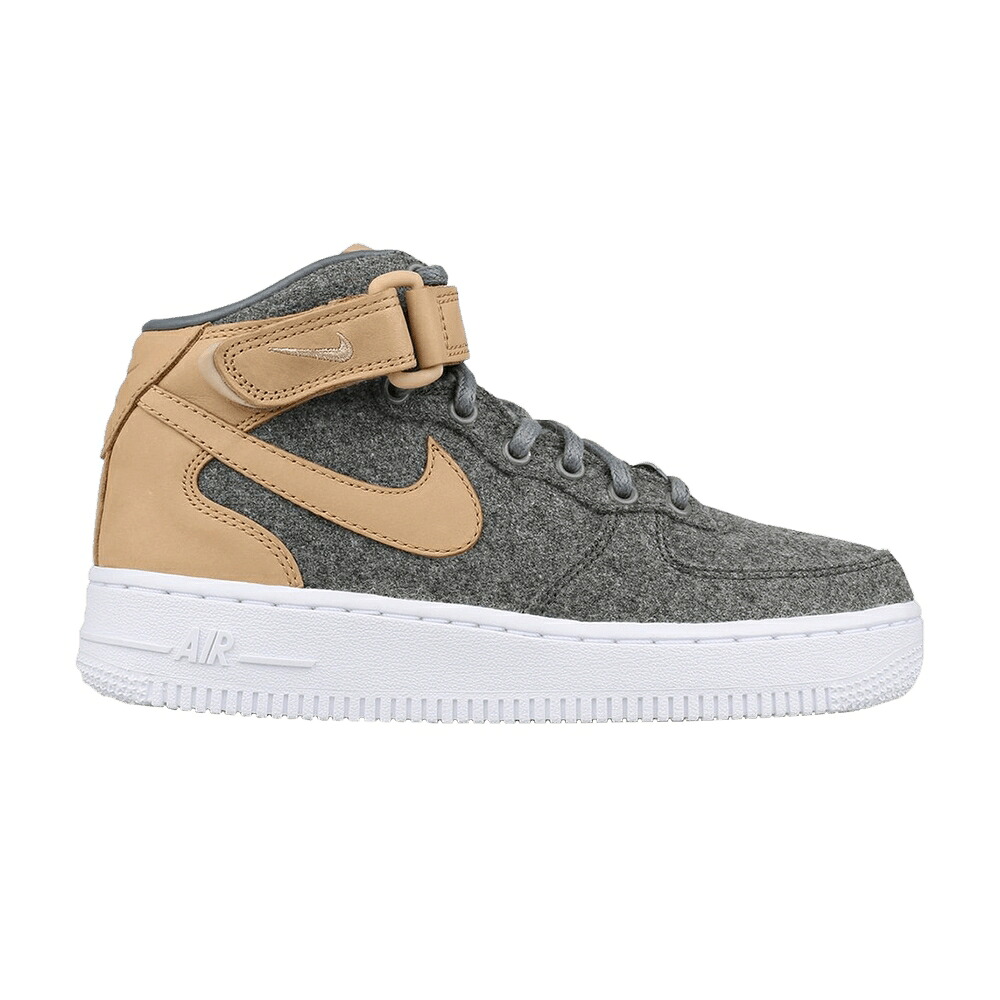 ナイキ ミッド レザー プレミアム クール 灰色 グレー 白色 ホワイト エアフォース 'COOL GREY' スニーカー レディース NIKE WMNS AIR FORCE 1 07 MID LEATHER PREMIUM / COOL GREY WHITE DARK GREY