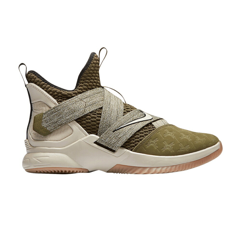 ナイキ レブロン ソルジャー オリーブ \u0027LAND SEA\u0027 スニーカー メンズ NIKE LEBRON SOLDIER 12 AND / OLIVE CANVAS STRING