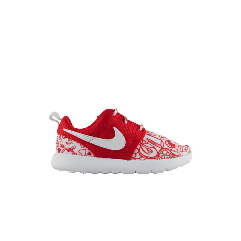 ナイキ 赤 レッド 白色 ホワイト ローシワン ジュニア キッズ NIKE ROSHE ONE PRINT PS / UNIVERSITY RED WHITE ベビー マタニティ スニーカー