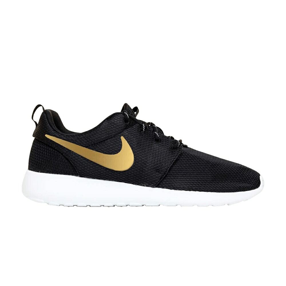 ナイキ 黒いこと 黒いこと ゴールド ローシワン 御坊っちゃん キッズ NIKE ROSHE ONE PRINT なおなお書き / BLACK METALLIC GOLD BLACK もの言う花 マタニティ スニーカー