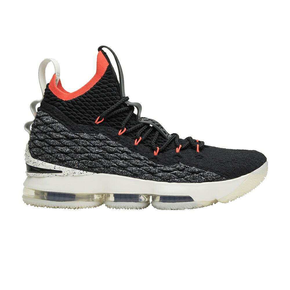 ナイキ レブロン 黒色 ブラック クリムゾン 'BRIGHT CRIMSON' スニーカー メンズ NIKE LEBRON 15 / BLACK BLACK SAIL BRIGHT CRIMSON