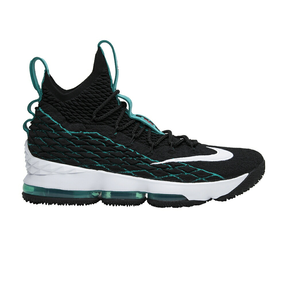 ナイキ レブロン 黒色 ブラック リオ 白色 ホワイト 'GRIFFEY' スニーカー メンズ NIKE LEBRON 15 PE / BLACK RIO TEAL WHITE