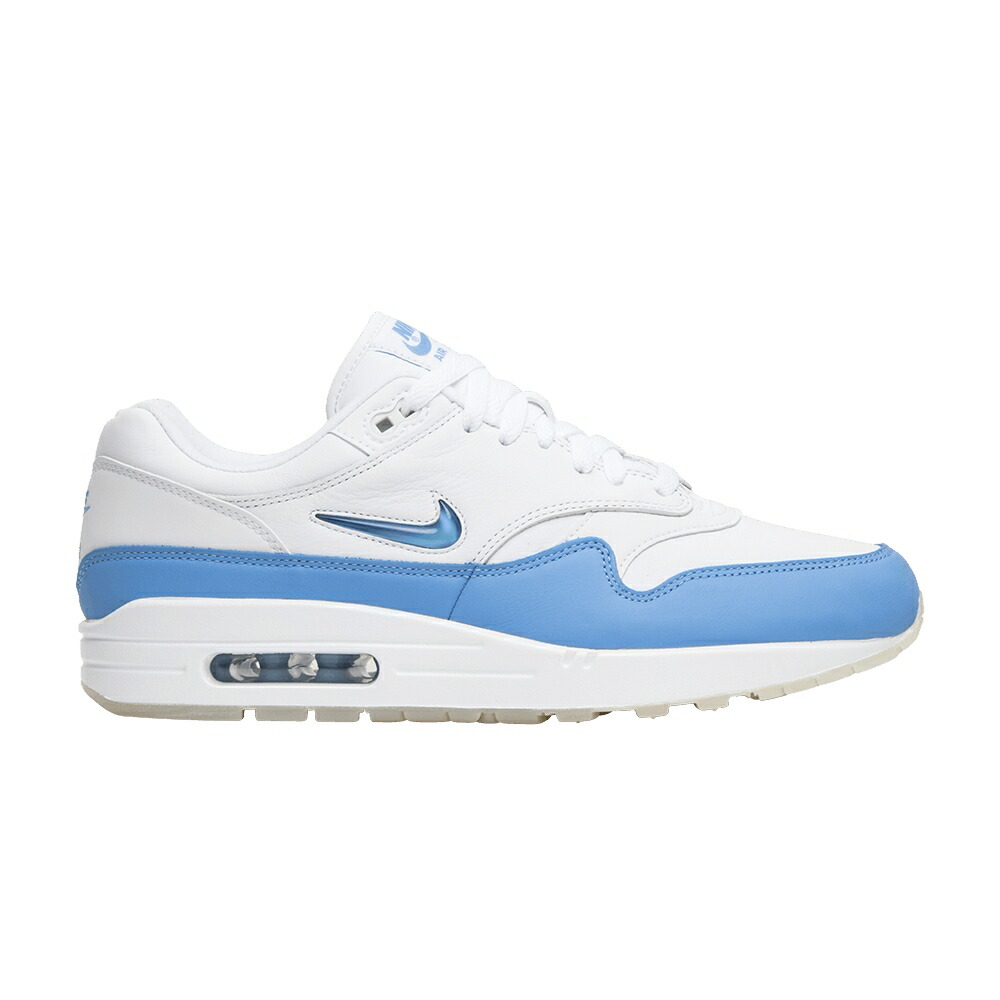 ナイキ マックス プレミアム 白色 ホワイト 青色 ブルー エアマックス UNIVERSITY BLUE スニーカー メンズ NIKE AIR MAX 1 PREMIUM SC JEWEL / WHITE UNIVERSITY BLUE