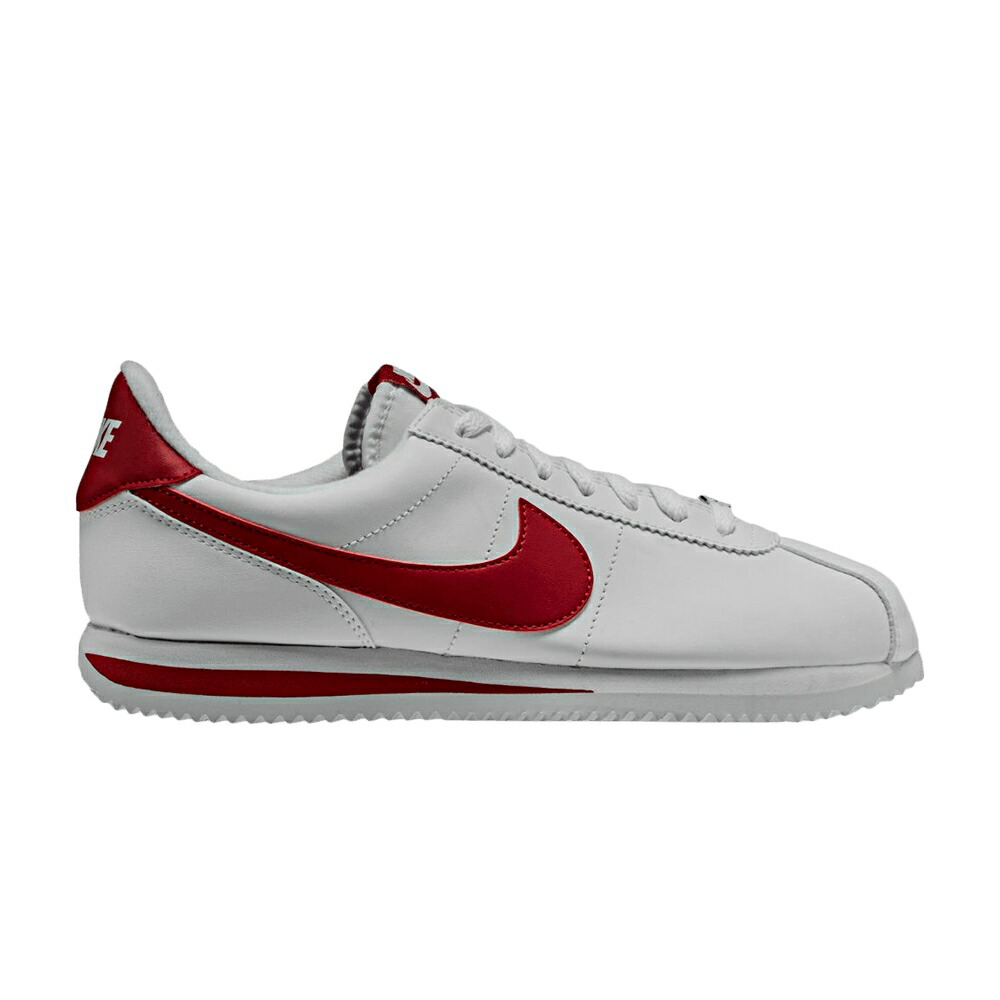 ナイキ コルテッツ レザー 白色 ホワイト 赤 レッド スニーカー メンズ NIKE CORTEZ BASIC LEATHER / WHITE GYM RED