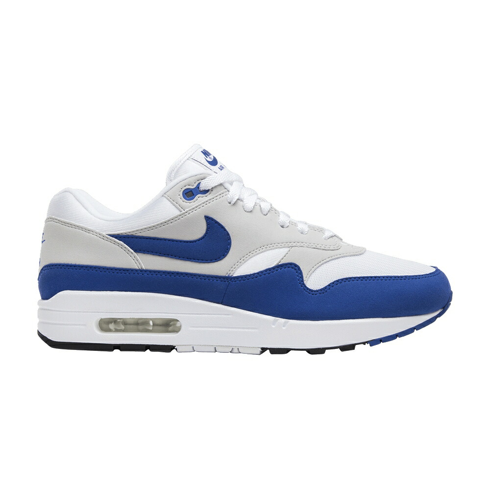 ナイキ マックス 白色 ホワイト ゲーム 灰色 グレー エアマックス 'ROYAL' ゲームロイヤル 青 ブルー スニーカー メンズ NIKE AIR MAX 1 OG ANNIVERSARY / WHITE GAME ROYAL NEUTRAL GREY