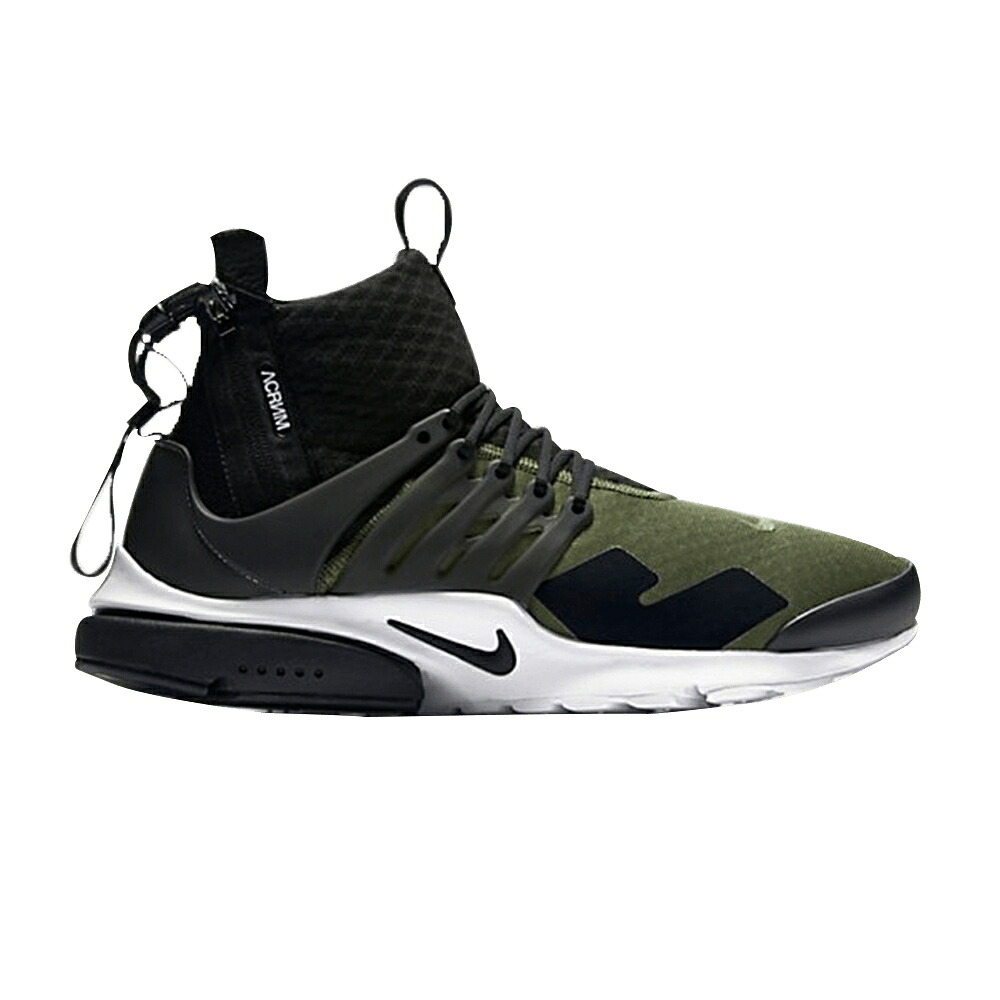 ナイキ プレスト ミッド オリーブ 黒いこと 黒いこと エア湖 \u0027OLIVE\u0027 スニーカー メンズ NIKE ACRONYM X AIR PRESTO MID / OLIVE BLACK