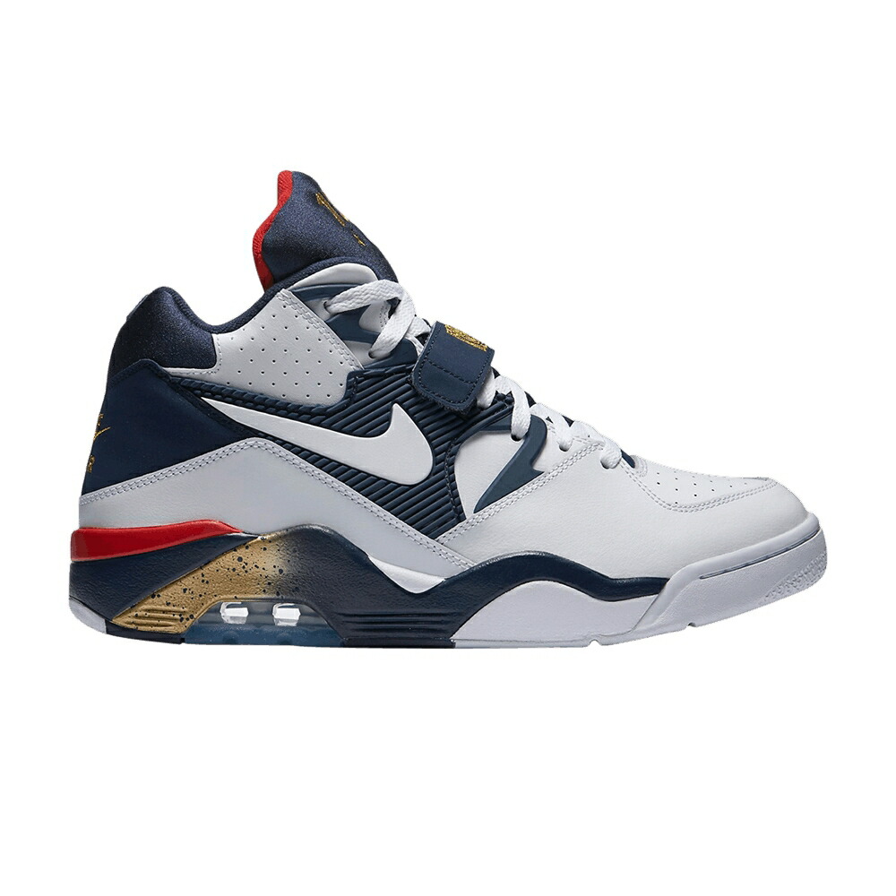 ナイキ 白色 ホワイト 紺色 ネイビー エアフォース 'OLYMPIC' スニーカー メンズ NIKE AIR FORCE 180 2016 / WHITE WHITE MIDNIGHT NAVY