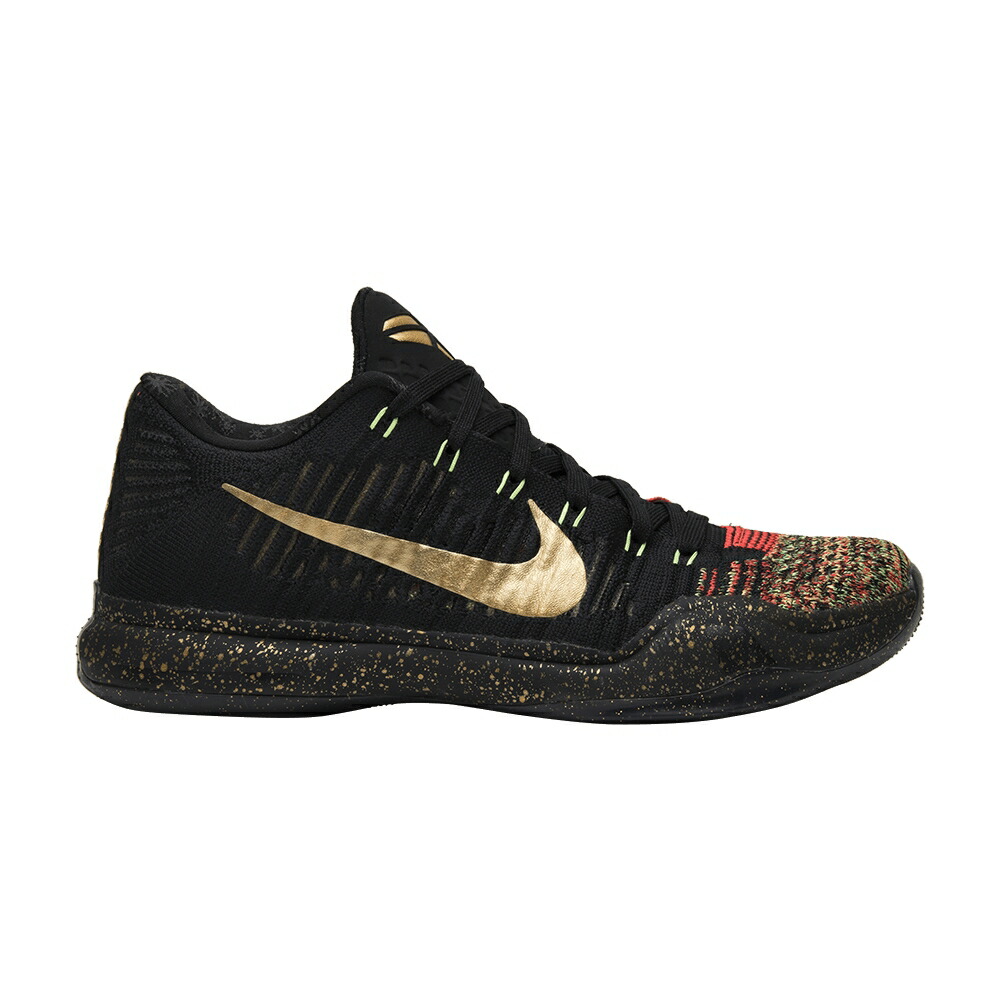 ナイキ コービー エリート 黒いこと 黒いこと ゴールド \u0027CHRISTMAS\u0027 スニーカー メンズ NIKE KOBE 10 ELITE LOW / BLACK METALLIC GOLD BRIGHT