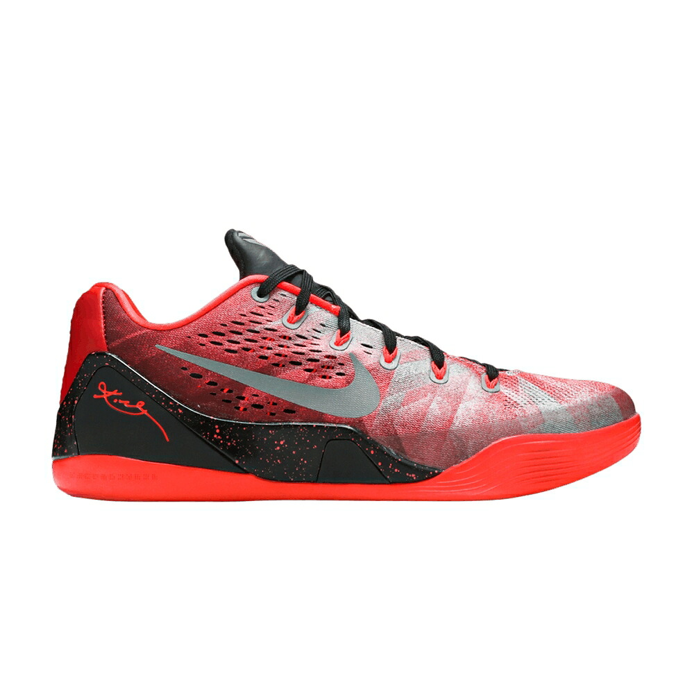 ナイキ コービー プレミアム 赤 レッド 銀色 シルバー 'GYM RED' スニーカー メンズ NIKE KOBE 9 EM PREMIUM / GYM RED METALLIC SILVER BRIGHT｜スニケス