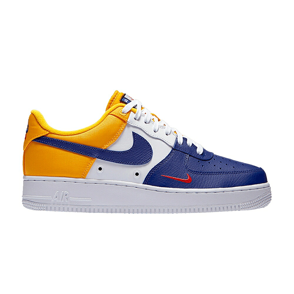 ナイキ スウッシュ スウォッシュ ディープ 青色 ブルー ゴールド エアフォース 'FC BARCELONA' スニーカー メンズ NIKE AIR FORCE 1 LOW MINI SWOOSH / DEEP ROYAL BLUE UNIVERSITY GOLD｜スニケス