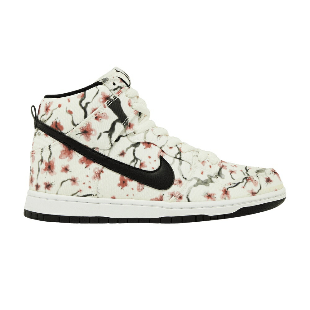 ナイキ エスビー ダンク ハイ プロ 黒色 ブラック クリムゾン 白色 ホワイト ダンクハイ CHERRY BLOSSOM スニーカー メンズ NIKE SB DUNK HIGH PRO / SAIL BLACK LIGHT CRIMSON WHITE