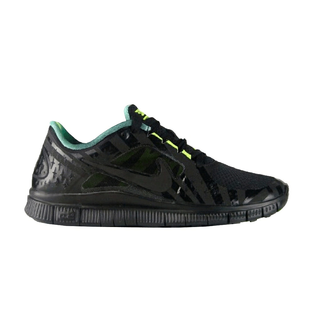 ナイキ 無償性 幽客 黒いこと 黒いこと + \u0027HURLEY\u0027 スニーカー メンズ NIKE FREE RUN 3 NRG / BLACK BLACK VOLT