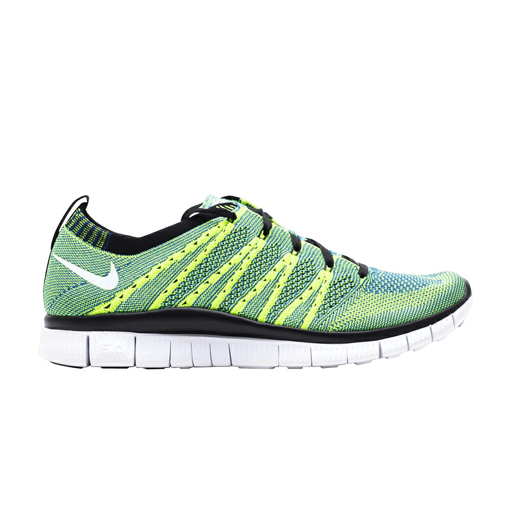 ナイキ 無償性 飛球編み物 黒いこと 黒いこと \u0027VOLT ROYAL\u0027 スニーカー メンズ NIKE FREE FLYKNIT HTM SP VARSITY / VOLT VARSITY ROYAL BLACK