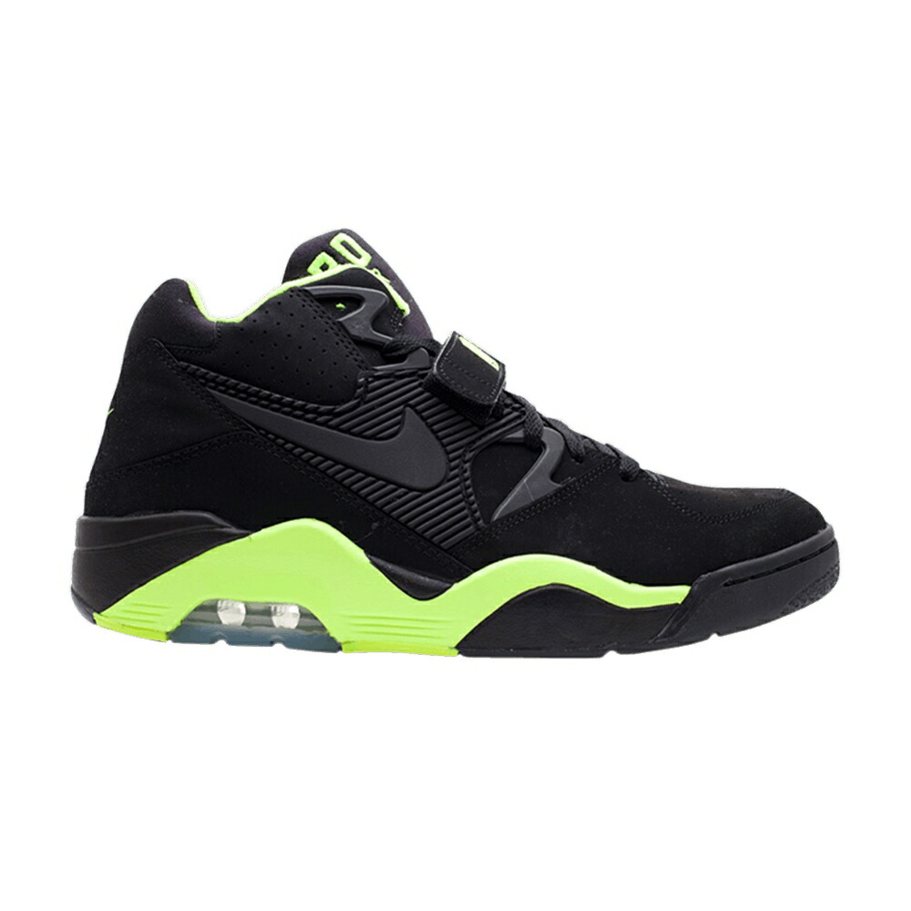 ナイキ 黒いこと 黒いこと 空軍 スニーカー メンズ NIKE AIR FORCE 180 / BLACK BLACK VOLT