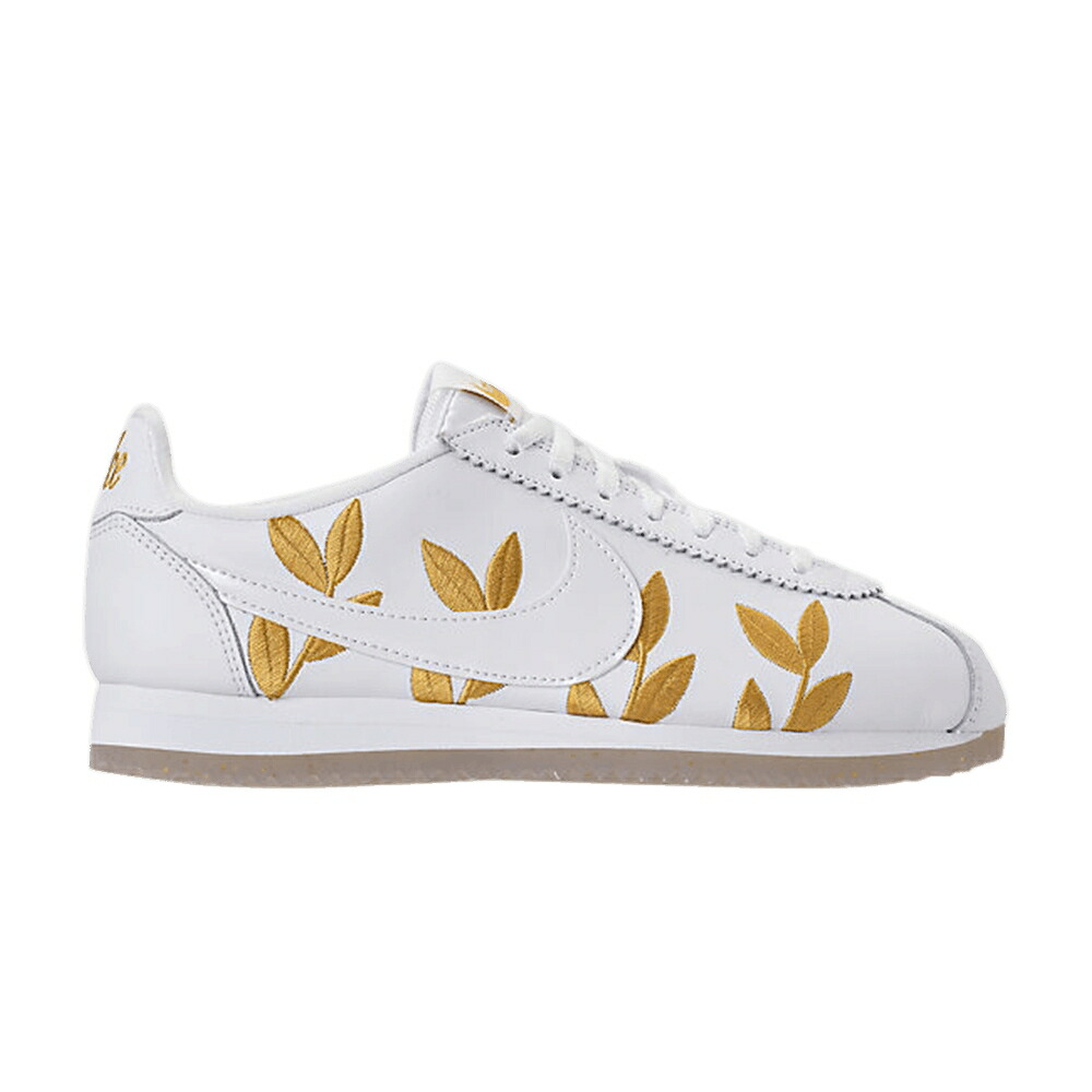 ナイキ コルテッツ 白色 ホワイト ゴールド 'GOLD LEAVES' スニーカー レディース NIKE WMNS CORTEZ CE / WHITE GOLD METALLIC｜スニケス