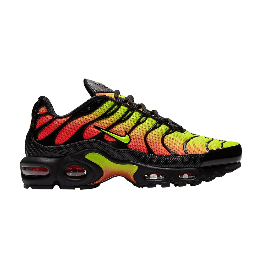 ナイキ マックス 黒色 ブラック 赤 レッド エアマックスプラス VOLT スニーカー レディース NIKE WMNS AIR MAX PLUS 2018 / BLACK VOLT SOLAR RED